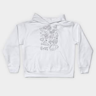 California Dreaming_Black and White Kids Hoodie